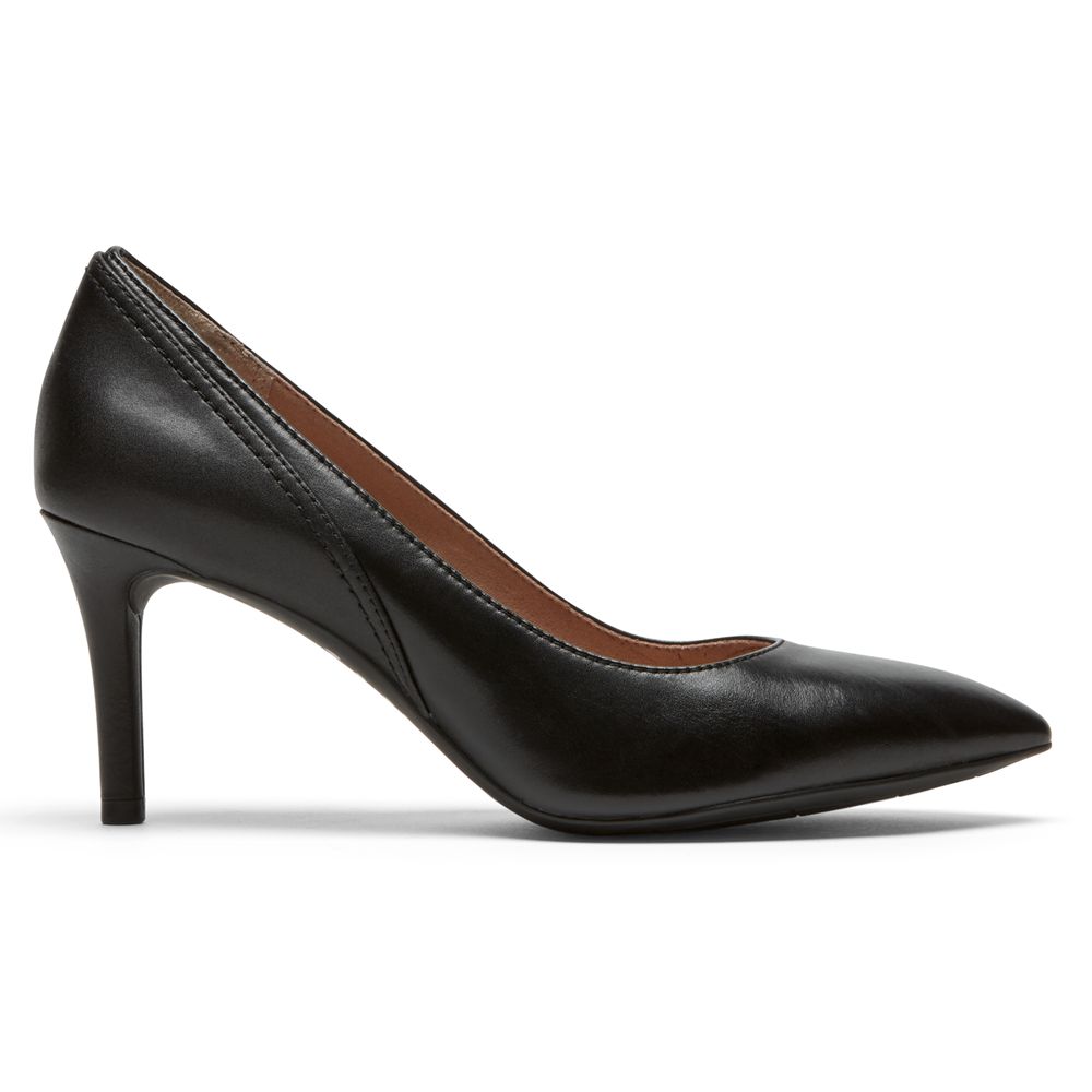 Scarpins Rockport Total Motion 75mm Pieced Senhora - Pretas ( 685-WQJSKZ )